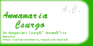 annamaria csurgo business card